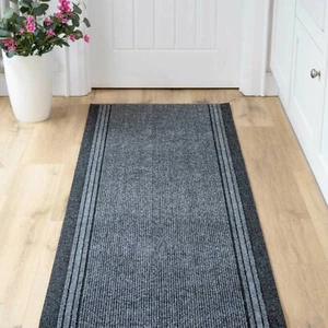 Anti Slip Hall Runner | Budget Office Mats | Durable Grey Hallway Rug Sold By FT - Picture 1 of 8