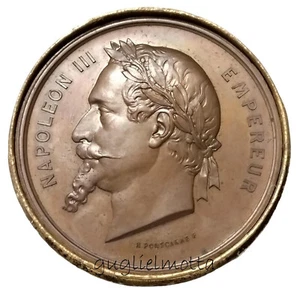 NAPOLEON III WELTAUSSTELLUNG PARIS 1867 MEDAILLE IN VINTAGE BOX - Bild 1 von 5