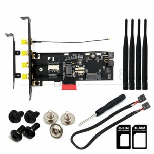 NGFF M.2 Key B and key A to PCIe X1 Adpater for 3G/4G and WiFi Card - Picture 1 of 6