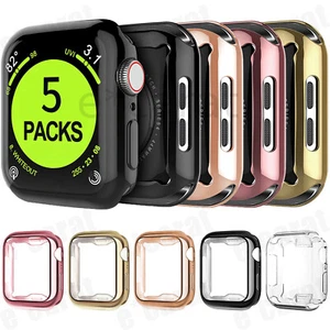 5Pcs Screen Protector Case Cover for Apple Watch 38/42/40/44mm Series 6/5/4/3/SE - Picture 1 of 12