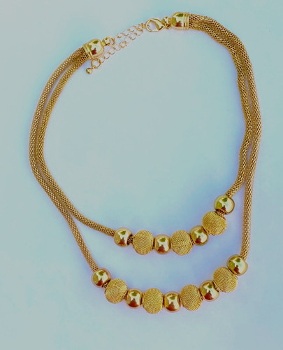 VETEMENTS Collana Perline Catena Maglia Tono Oro