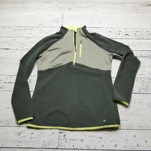 Columbia Sweatshirt Womens Large Omni Heat Thermal Comfort Gray 1/2 Zip Pocket - Picture 1 of 10