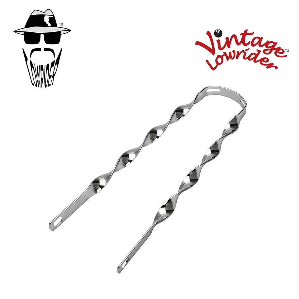 Soporte guardabarros cromado trenzado plano de repuesto Lowrider de 20" vintage. Foto 1 de 1