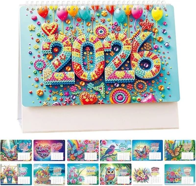 Skeadex Diamond Painting Kalender 2026, Diamond Painting Weihnachten Tischdeko