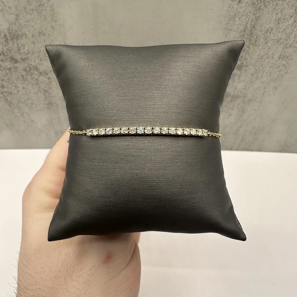 Pulseira de diamante da moda em ouro amarelo 14kt - 0,51 ctw GH SI2-I1, 7" - Imagem 1 de 4