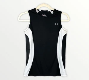 Camiseta sin mangas Under Armour Heat Gear negra blanca para mujer talla XS - Imagen 1 de 8