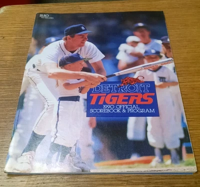 1990 Detroit Tigers Official Scorebook & Program vs Boston Red Sox Unscored - Image 1 of 3