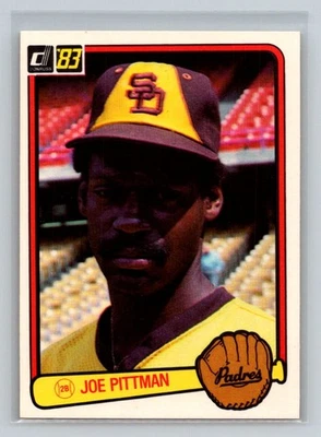 1983 Donruss #247 Joe Pittman San Diego Padres Baseball Card - Image 1 of 2