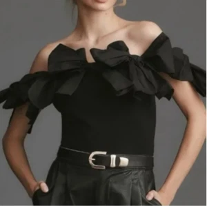 Top tubo con arco negro Anthropologie Dolan nuevo sin etiquetas talla 1X - Imagen 1 de 8