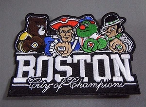 BOSTON-CityofChampions Bügelbild Patch für Cap-Shirt mit Bruinen/Celtics/Red Sox/Pats - Bild 1 von 2