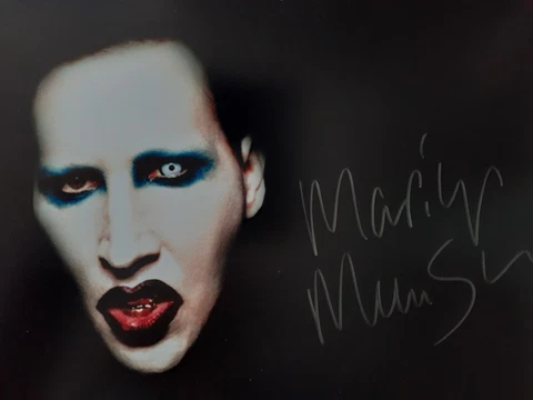 AUTHENTIC MARILYN MANSON SIGNED 12 X 8 AUTOGRAPHED PHOTO COA REAL Cover