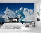 Fond d'écran mural 3D mer montagne de neige blanc auto-adhésif amovible1 1660