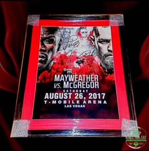 *UFC CONOR MCGREGOR & FLOYD MAYWEATHER DOBLE FIRMADO AUTOGRAFIADO PERSONALIZADO MATE 20X - Imagen 1 de 2