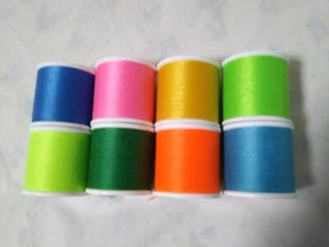 Ultimate NEON Lot of 8~Coats & Clark All Purpose Thread~135 Yd~Pink Blue Orange+ - Picture 1 of 3