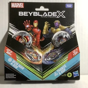 Beyblade X Marvel Collaboration Iron Man 4-80B vs Thanos 4-60P NEW - Picture 1 of 2