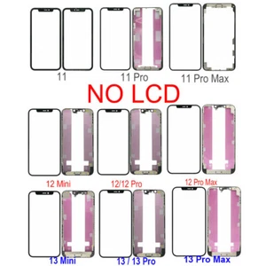 NEU Front Außen Glas Linse Bildschirm für Apple iPhone 11/12/13 Pro/Max +OCA + Rahmen - Bild 1 von 7