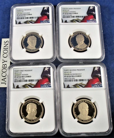 2014 S NGC PF69 PRESIDENTIAL DOLLAR PROOF COIN SET Cover