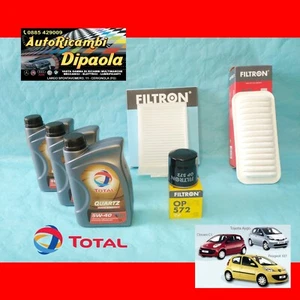 KIT TAGLIANDO CITROEN C1 PEUGEOT 107 TOYOTA AYGO 1.0 BENZINA TOTAL 5W40 + FILTRI - Foto 1 di 2