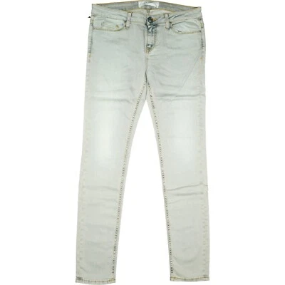 IRO Vaqueros W31 L30 Pantalón Gris Mujer Stretch Skinny Medio Subir Usado 40 Neu - Imagen 1 de 4