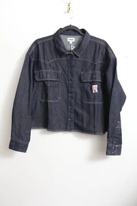 Camisa vaquera manga larga Casey Jones Wrangler Boxy Work nueva con etiquetas L para mujer - Imagen 1 de 14