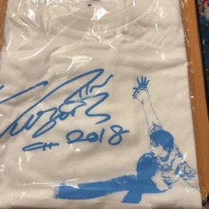 Yuzuru Hanyu Memorial T-Shirt Celebration Parade Medium Size Blue Limited - Picture 1 of 2
