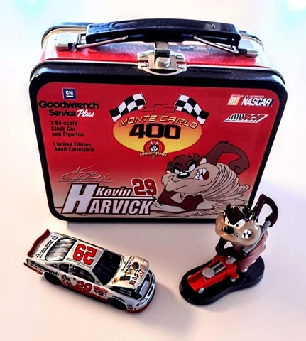 Harvick-Monte 400 NASCAR: Looney Tunes Mini Lunch Box~1:64 Car~TAZ Figurine NEW! Cover
