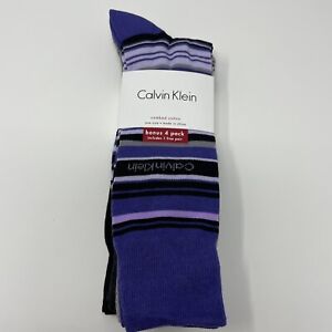 Calvin Klein Mens Dress Socks 4 Pairs Multicolor, Black, Gray