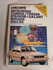 1983-1985 Chilton's Repair & Tune-Up Guide Mitsubishi Cordia/Tredia/Starion 🛠🌞