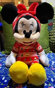 Disney Minnie Mouse Navidad Rojo Pjs Peluche Suave Tpy Grande 24” Nuevo con etiquetas - Imagen 1 de 11