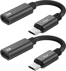 USB C to Micro USB Adapter, KUXIYAN (2 Pack) Type C Female to Micro USB Male Cha - Photo 1 sur 12