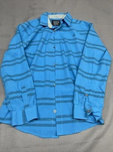 Calvin Klein Youth Boys Blue Button-Up Collared Dress Shirt Size XL - Picture 1 of 2