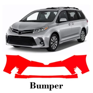 Front bumper PreCut PPF Paint Protection Film For Toyota Sienna 2018-2020 - Picture 1 of 6