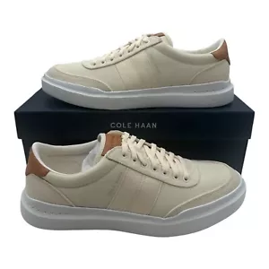 Zapatilla deportiva Cole Haan GrandPro Rally de lona II para hombre talla 10 marfil tostado blanco zapatos - Imagen 1 de 10