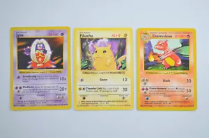 Shadowless Jynx Pikachu Charmeleon Pokemon Set Base Inglese - Foto 1 di 7