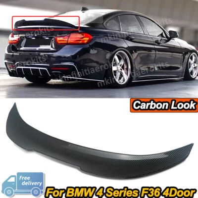 For 14-20 BMW F36 440i Gran Coupe PSM Style l Trunk Spoiler Wing Lip Carbon Look - Image 1 of 4