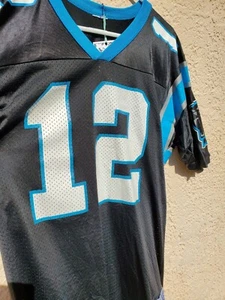 Retro / Vintage 90's Kerry Collins Carolina Panthers Champion black NFL jersey - Picture 1 of 4