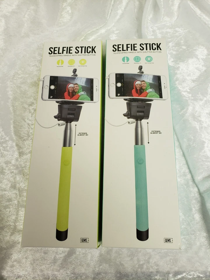 GEMS Selfie Stick Monopie Obturador Remoto para iPhone, Galaxy y más Juego de 2 Foto 1 de 2