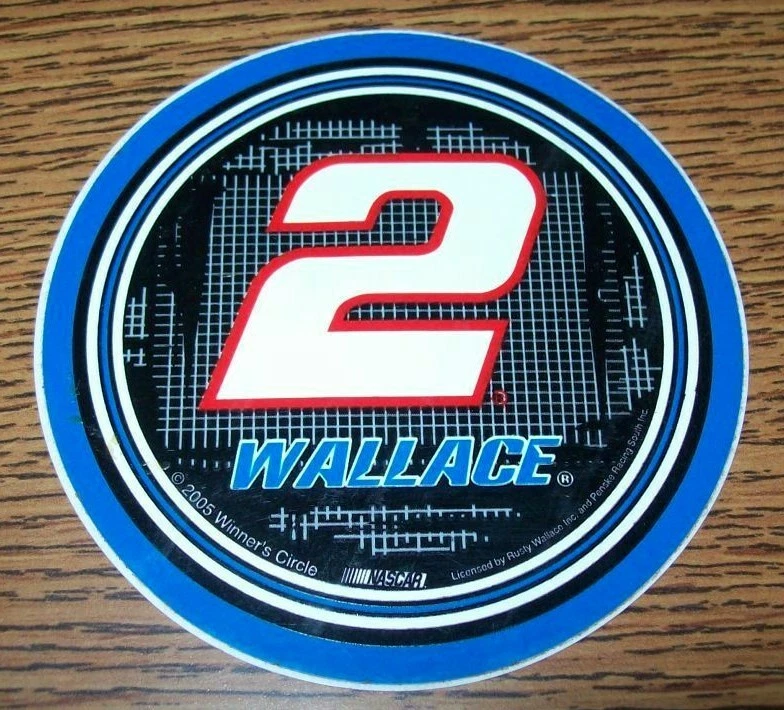 RUSTY WALLACE #2 2005 获胜者圆形 3 英寸圆形贴花贴纸 — 第 1/1 张图片