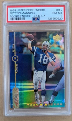 Upper Deck Encore Rookie Encore 1998 F/X #RE2 Peyton Manning 187/500-PSA 8 casi nuevo-como nuevo Foto 1 de 2