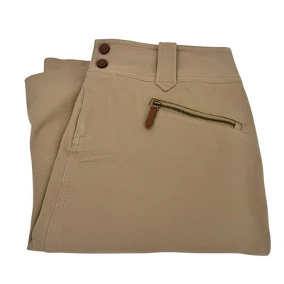 Lauren Ralph Lauren Skirt Womens Petite 4 4P Khaki Tan Cotton Blend Vintage - Image 1 of 4