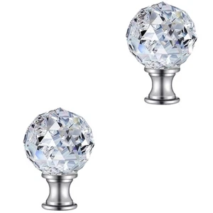 2 Pieces Crystal Lampshade Knob Cap Floor Holder Finials for Shades - Picture 1 of 12