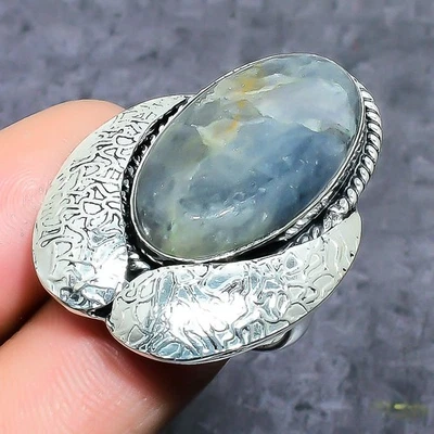 Lolite Stone Gemstone Handmade 925 Sterling Silver Jewelry Ring Size 6.5 h344 - Imagem 1 de 3