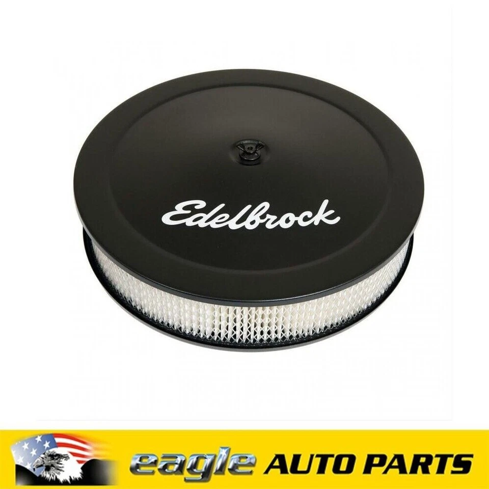 Edelbrock Pro-Flo Series Air Cleaner 14" Diameter Black Deep Flange # ED1223 - image 1 of 1