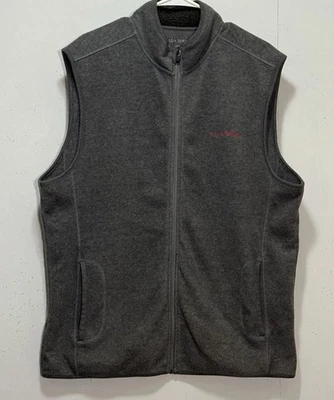 Field & Stream Dark Gray Full Zip Fleece Vest Pockets Men’s Sz L Red Logo - Image 1 of 4