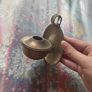 Vintage Brass Candlestick Sconce Wall Mounted Swivel Holder - Picture 1 of 7