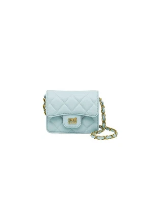 Cavalli Class COMO  Light Blue  Mini Quilted Crossbody  Bag - Image 1 of 4