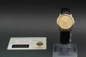 Reloj Omega De Ville Prestige 4720.11 dorado pequeño segundo manual para hombre JAPÓN "TAL CUAL" - Imagen 1 de 11