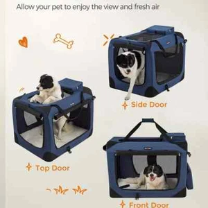 Ebern Designs faltbare weiche Hundekiste Navy 23x23x32 Neu - Bild 1 von 4