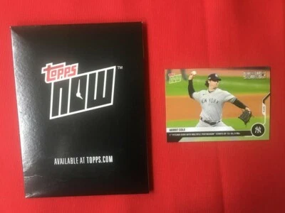 GERRIT COLE 2020 TOPPS NOW #332 AL WILD CARD SERIES 1ST PITCHER WITH 2 STARTS - Image 1 of 3