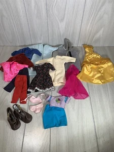 Vintage Doll Clothes Lot Homemade & Store Bought Barbie Size Gown Bikini Boots - Picture 1 of 11